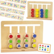 Galvosūkių žaidimas atkurkite Montessori spalvas ir figūras